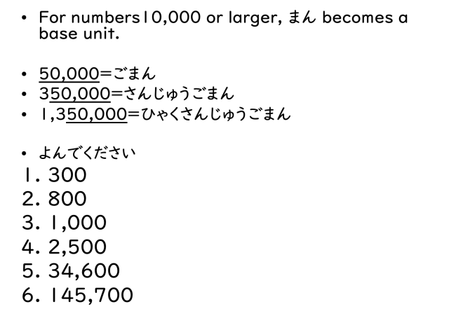 万より大きい数字の読み方